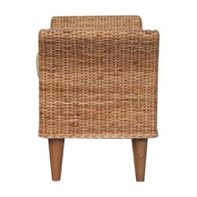 Serafim Mango Wood & Boucle Ottoman Bench